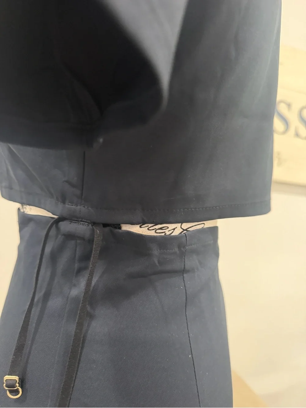 nike Jacquemus Navy Polo Crop Top
